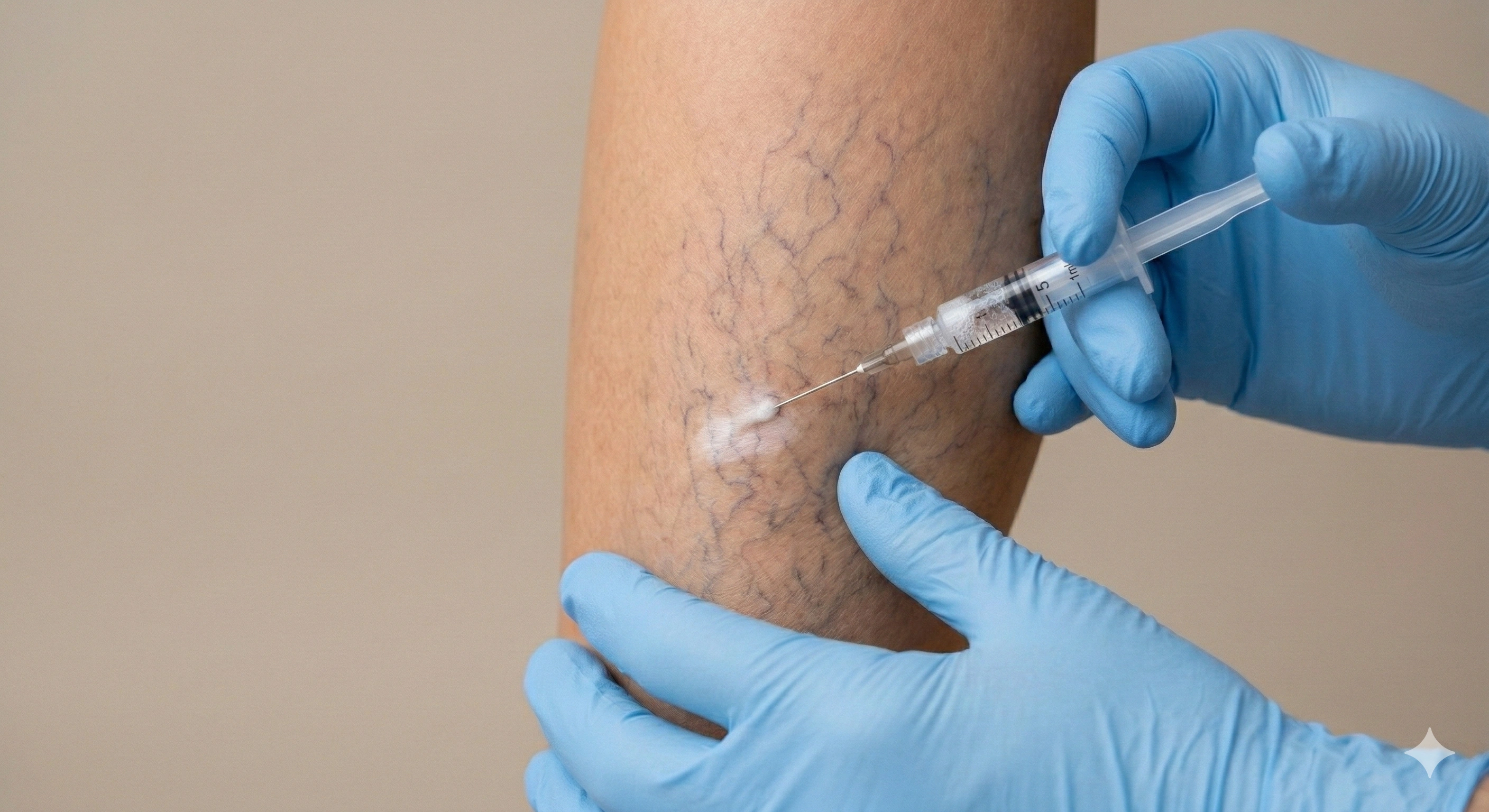 Sclerotherapy treatment for spider veins performed by specialist in Hamilton NJ